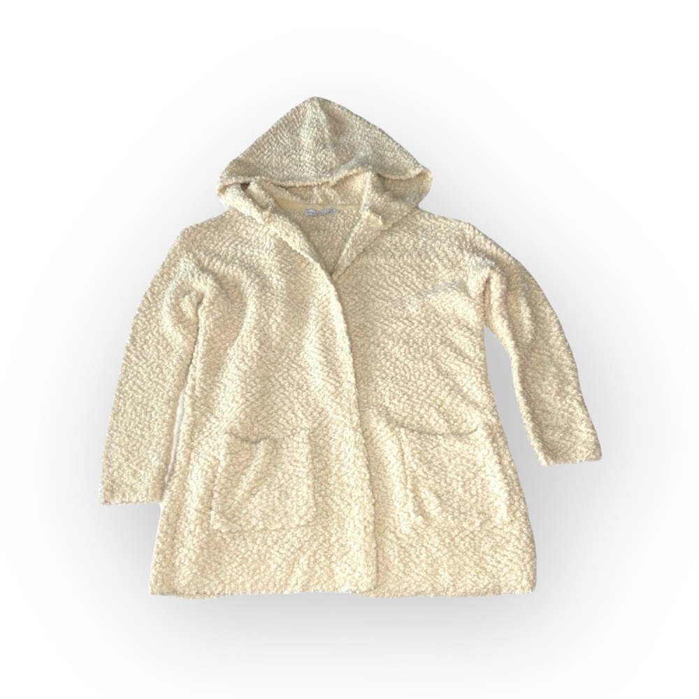 new Young Fabulous & Broke ❃ Wylie Fuzzy Hoodie Cardigan Teddy Coat ❃ Ash ❃ M L - Picture 9 of 16